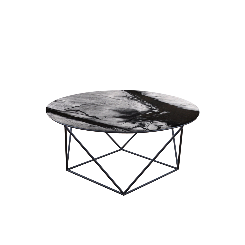 Marble Coffee Table Round Geo