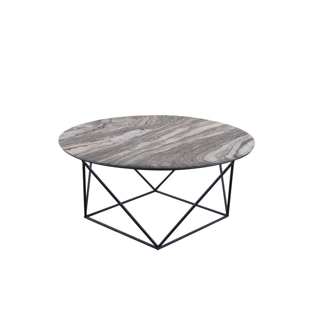 Marble Coffee Table Round Geo