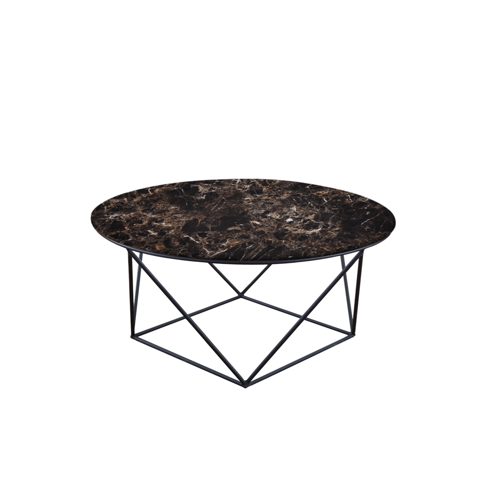 Marble Coffee Table Round Geo