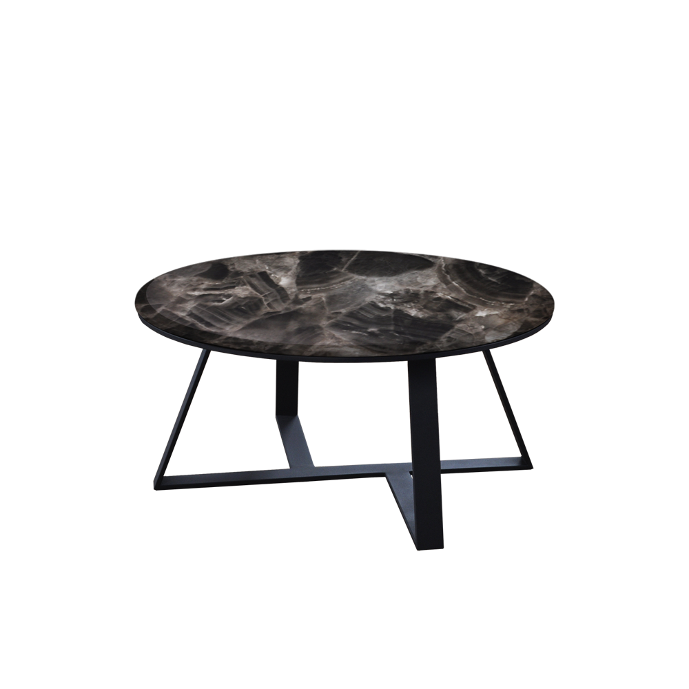 Marble Coffee Table Round Tri