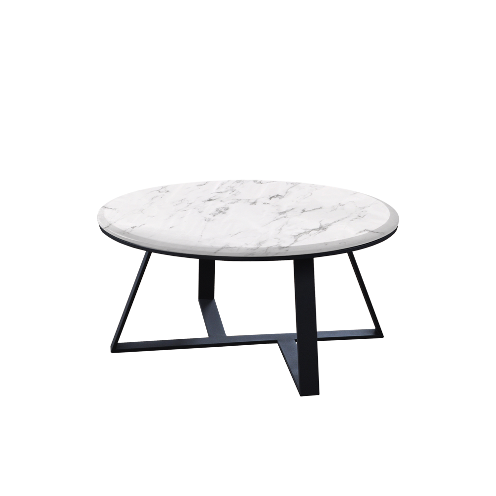 Marble Coffee Table Round Tri